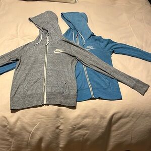 Ultr-thin Nike Zip-Up Hoodies, 2pk, Medium